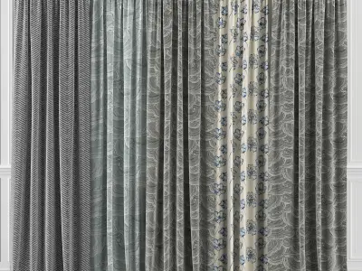 Curtain Set 76C 3D model