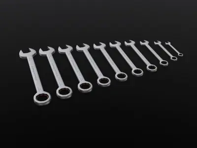 Tools Pack 3D Model Low-poly 3D model