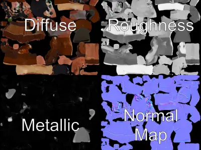 Tribal Warrior Character Rigged and Animated Low-poly 3D model