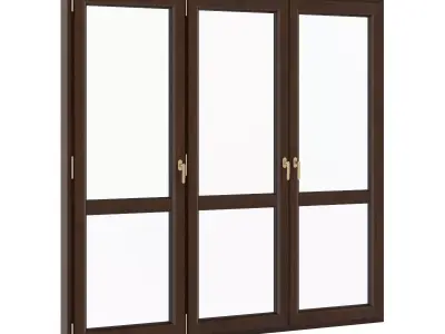 Wooden Window 2580mm x 2300mm 3D model