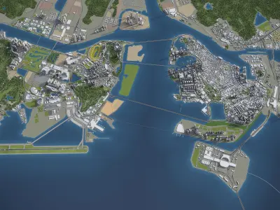 Zhuhai Low-poly 3D model