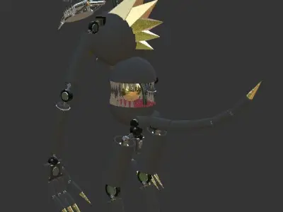 Corrupted robot 3D model