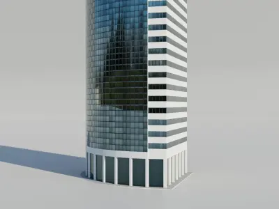 NYC 17 State Street Low-poly 3D model