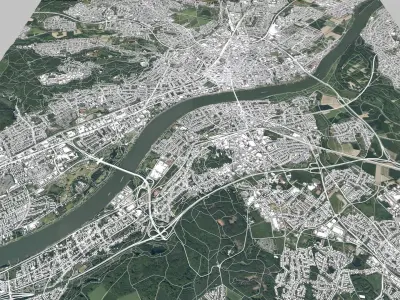 Cityscape Bonn Germany 3D model