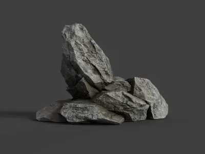 Rock 6-4 Low-poly 3D model
