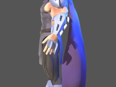 Shredder from the cartoon TMNT Free 3D model