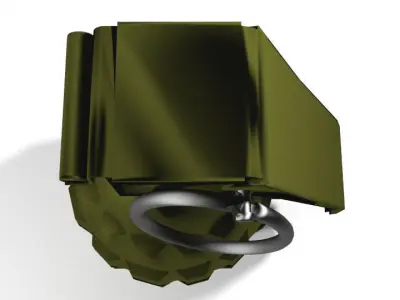 Hand Grenade Fragmentation Pineapple Shape 3D model