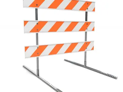 Steel Barricade 03 3D model