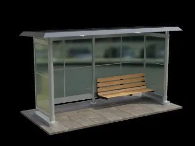 bus stop 3D model