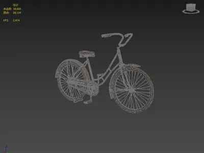 Next generation old bicycles Low-poly 3D model