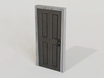 Interior Old Door 3d Low-poly 3D model