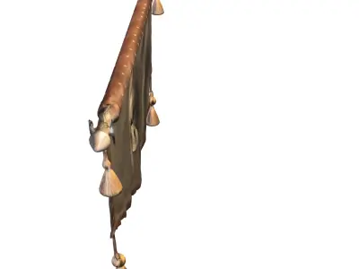 Spartan Honor Banner  Ancient Warrior  Low-poly 3D model