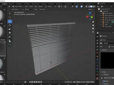 Window Blinds Low-poly 3D model purchase