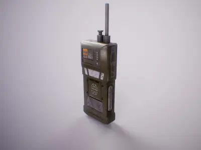 PBR Retro Sci-Fi Communicator Low-poly 3D model