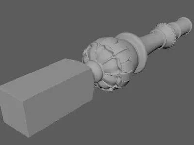 baluster column 3D model purchase