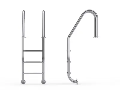 High-Quality Realistic Design Water Pool Ladder 3D model