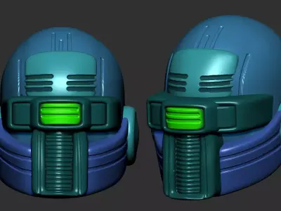 helmet high poly sculpt 3d printable ver 7 3D model 3D model