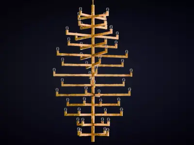 Andre Grande Chandelier Low-poly 3D model