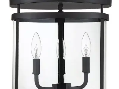 Dorota Glass Flush Mount 3D model