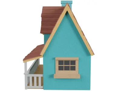 Cartoon House 3D model 17