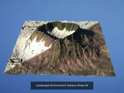 10 Landscape Environment Volcano Snow Pack 03