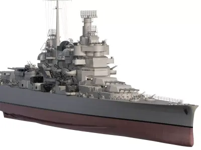 WW2 US NAVY HEAVY CRUISER 3D model