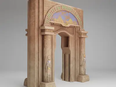 Huge Wall Low-poly 3D model