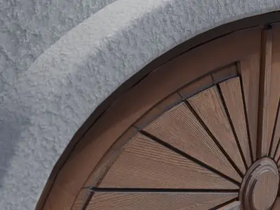 Big Old Door Low-poly 3D model