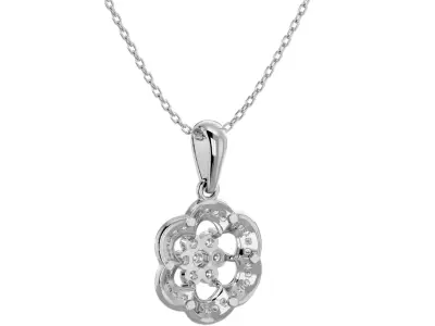 Light Minimalist Diamond Pendant Necklace 3D print model