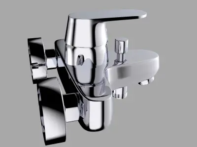 Faucets and shower set 3D model