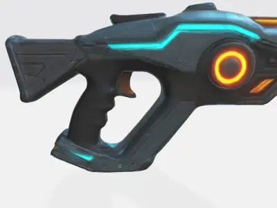 futuristic sci-fi energy weapon  3D model