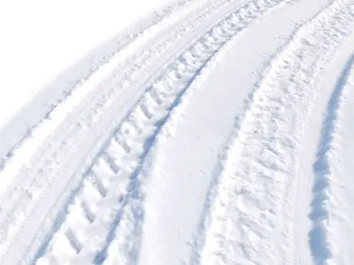 Ultra realistic Snow road 2 2021Hq Scan 3D model