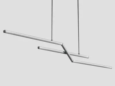 LED Pendant Light Kitchen Island Light Modern Black Gold Low-poly 3D model