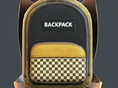 Backpack military combat soldier armor scifi Generic  Low-poly 3D model