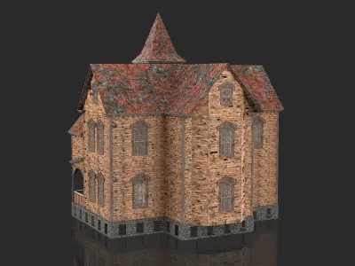 Old Medieval Abandoned House 3 3D model