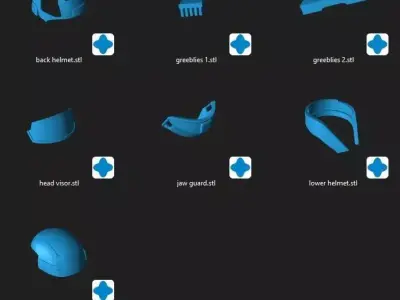 ISB Agent Helmet STL Files Bundle 3D print model