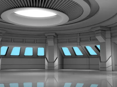 Sci Fi Interior 3D model 46
