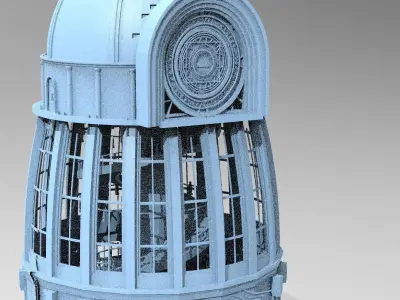 DR Strange Tower observatory With spiral stairs  3D model