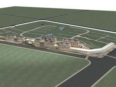 Multi Residential Building Collection 50 items Vol1  3D model