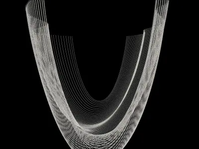 glass pearl ceiling sculpture 3D model