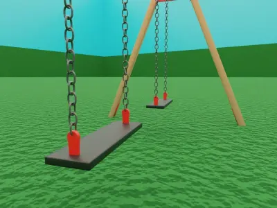 Outdoor Playground - Swing 3D model