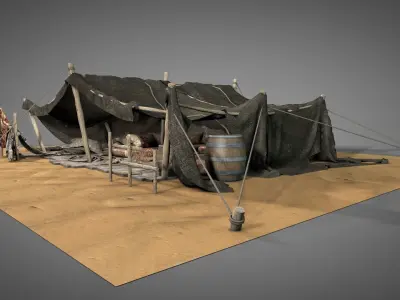 Worn Desert Tent 3D model