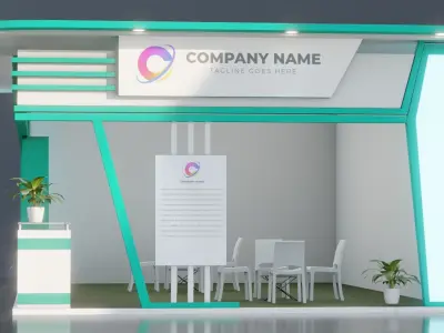 Exhibition Stalls Low-poly 3D model