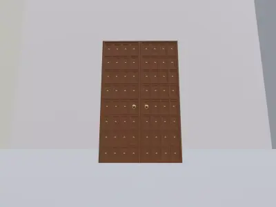 Vintage Gate Low-poly 3D model