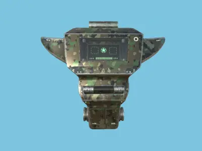 SciFi Backpack 07 Military Camo - Character Fashion Design Low-poly 3D model