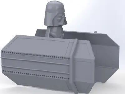 Stylized Sci Fi Commander with Starfighter 3D Model SolidWorks  3D model