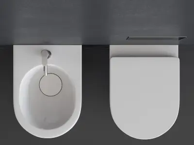 Noken Tono Wall-Hung WC Low-poly 3D model