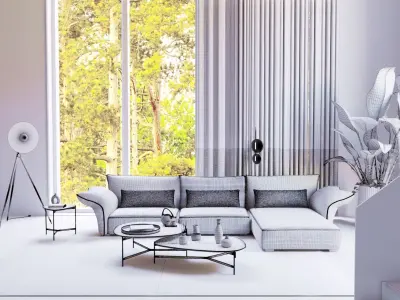 Modern Living room 02 3D model