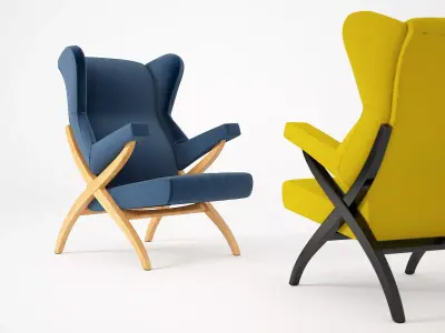 Fiorenza wing chair 3D model