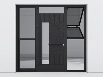Aluminium door 268 3D model